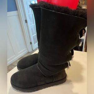 Authentic UGG tall Bailey Bow boots women’s size 10.